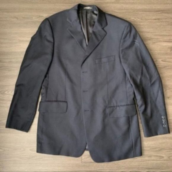 Vintage Men made in Canada black blazer jacket Size L - Picture 3 of 8